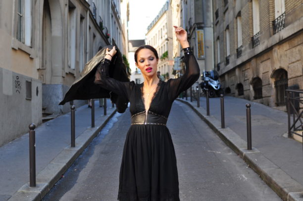 lavinia biancalani, diesel black gold, paris fashion week street style